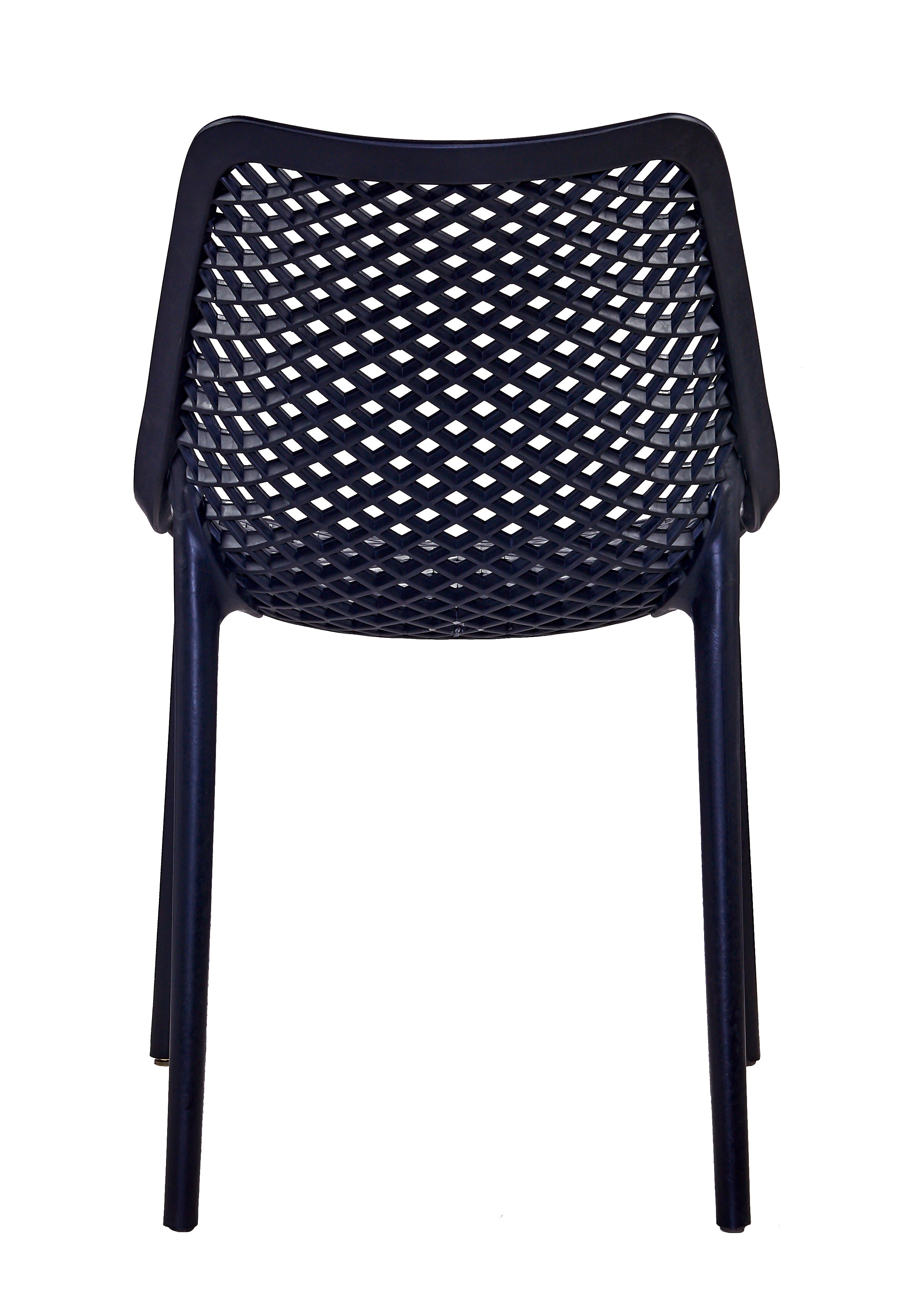 Silla Miame, Negro, con Espaldar y Reposa Brazos