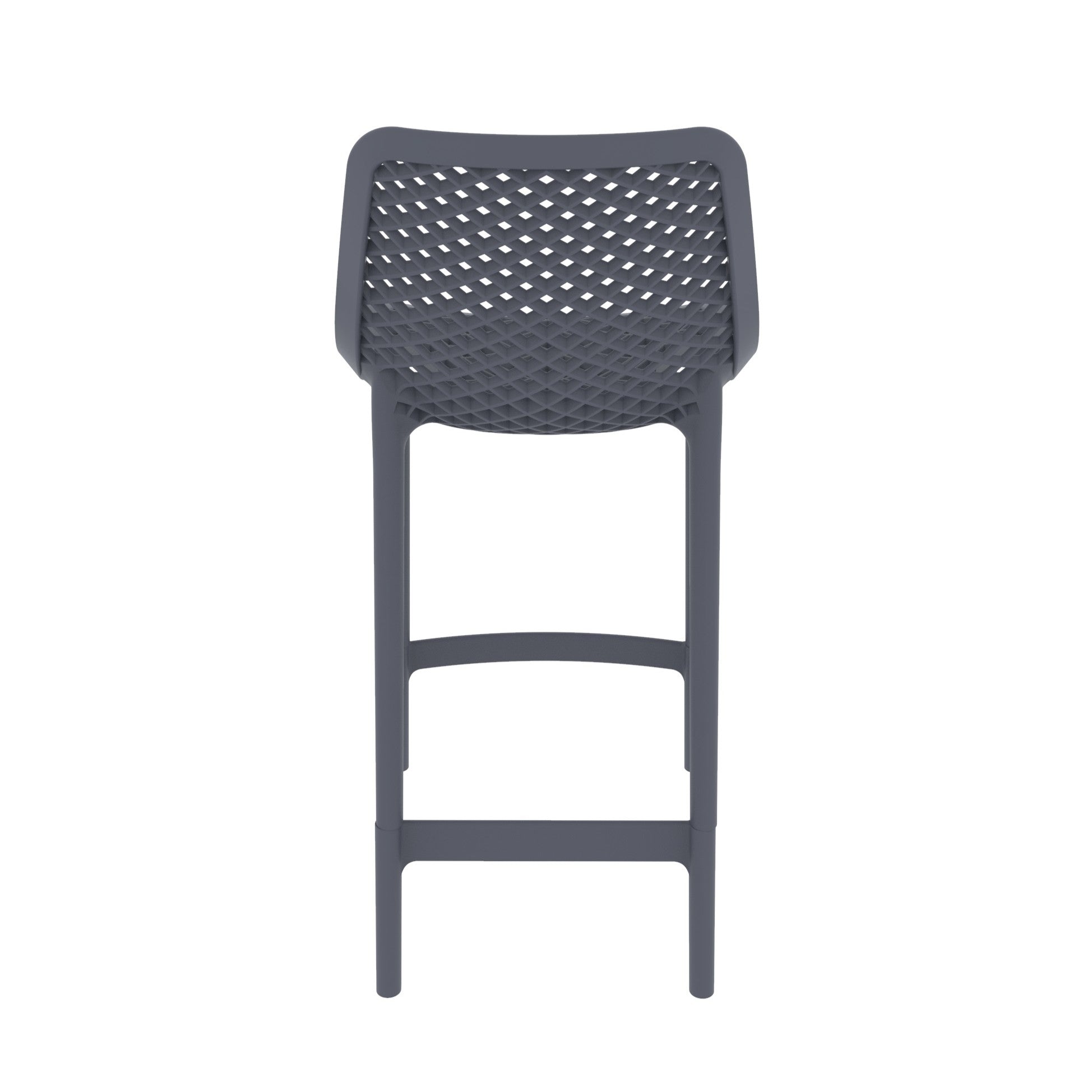 Silla para Bar Miame, Color Gris Oscuro, con reposa pies en diseño Moderno