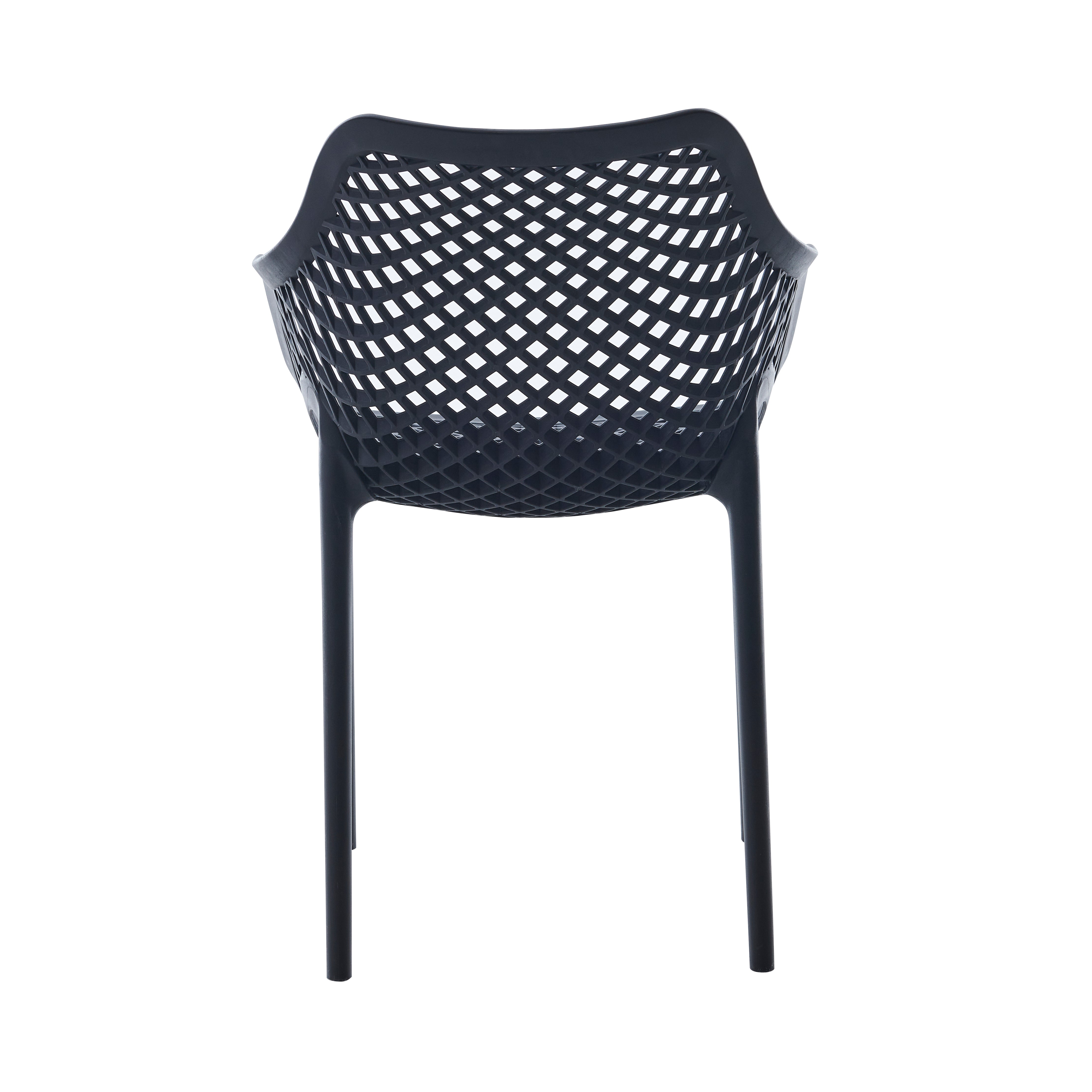 Silla con Brazos Miame, Negro, con Espaldar y Diseño Moderno