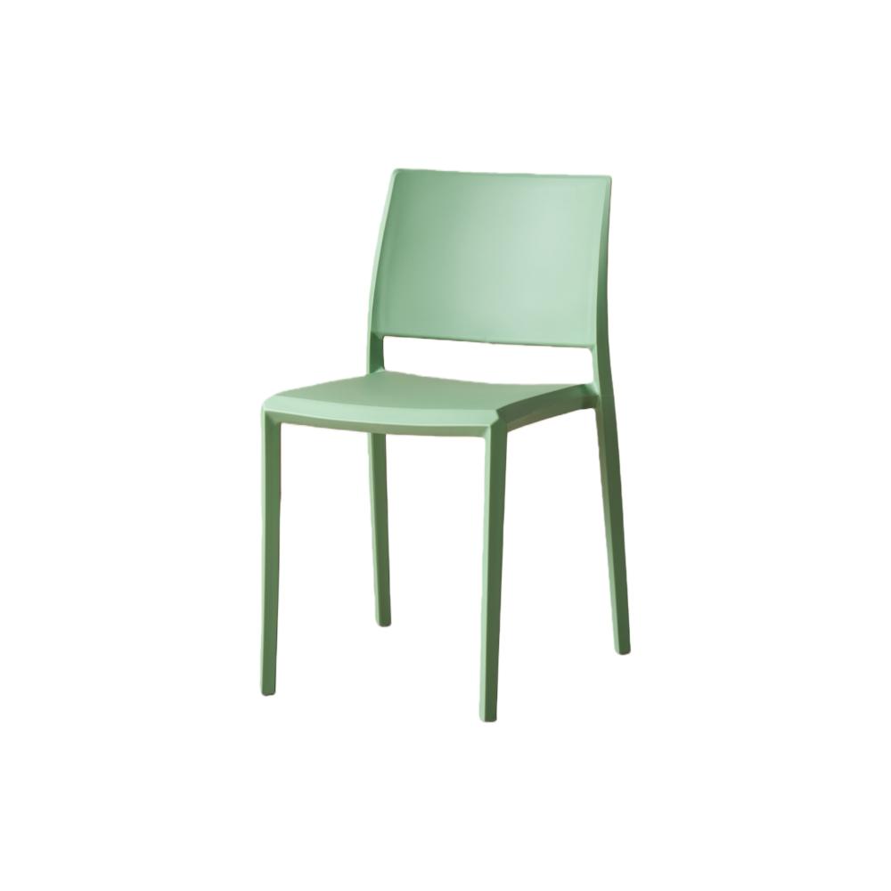 Set de 2 Sillas Toledo, Color Verde, con Espaldar Liso y Cuadrado, Diseño Moderno