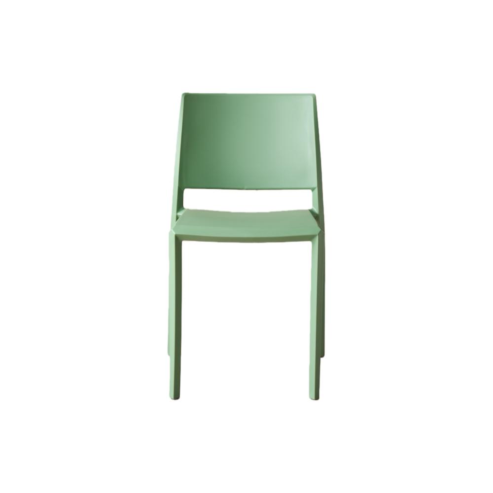 Set de 2 Sillas Toledo, Color Verde, con Espaldar Liso y Cuadrado, Diseño Moderno