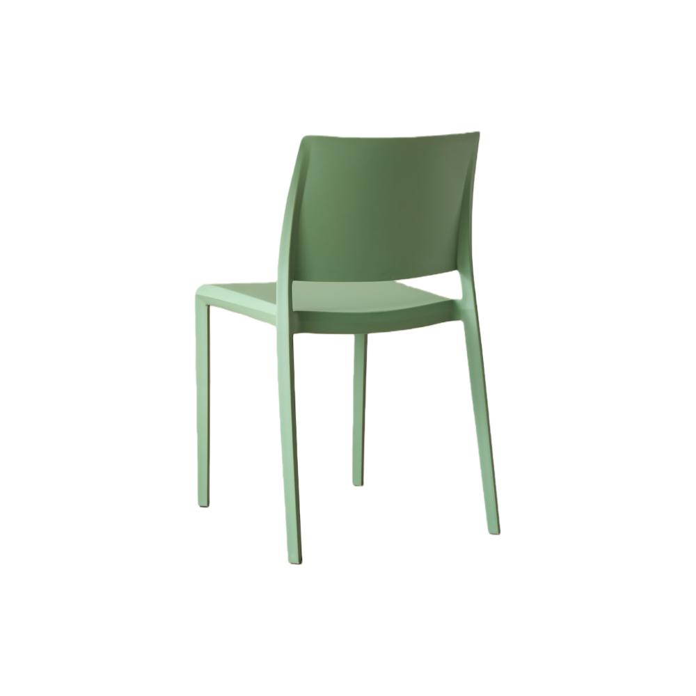 Set de 2 Sillas Toledo, Color Verde, con Espaldar Liso y Cuadrado, Diseño Moderno