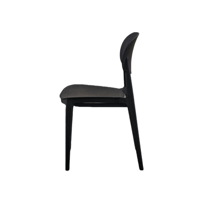 Silla Milan, Color Negro, Con espaldar y diseño Moderno X4