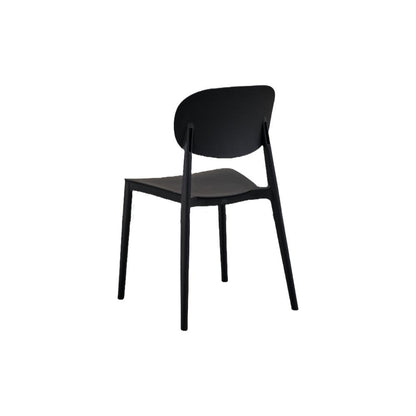 Silla Milan, Color Negro, Con espaldar y diseño Moderno X4