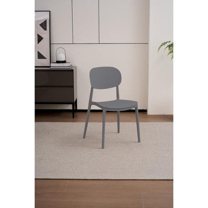 Silla Milan, Color Gris Oscuro, Con espaldar y diseño Moderno X2