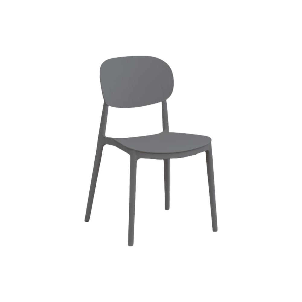 Silla Milan, Color Gris Oscuro, Con espaldar y diseño Moderno X2