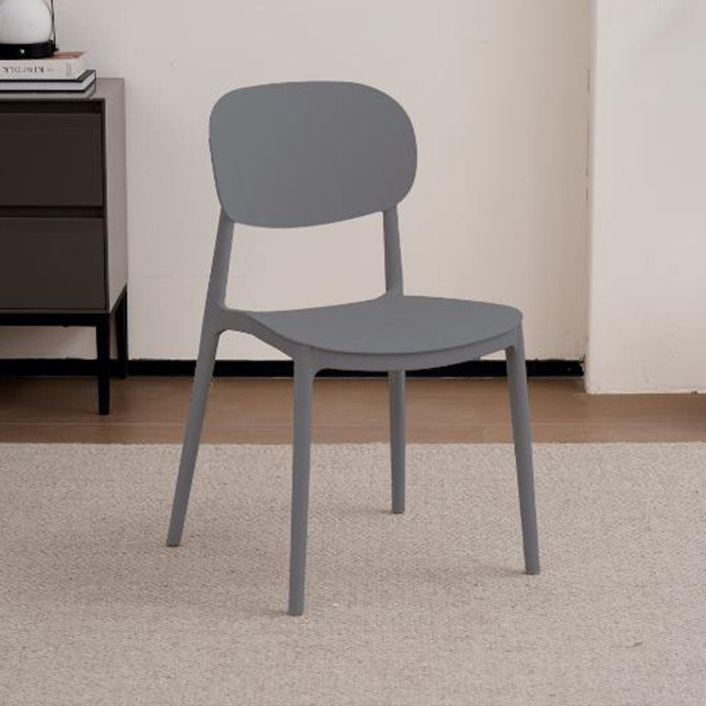 Silla Milan, Color Gris Oscuro, Con espaldar y diseño Moderno