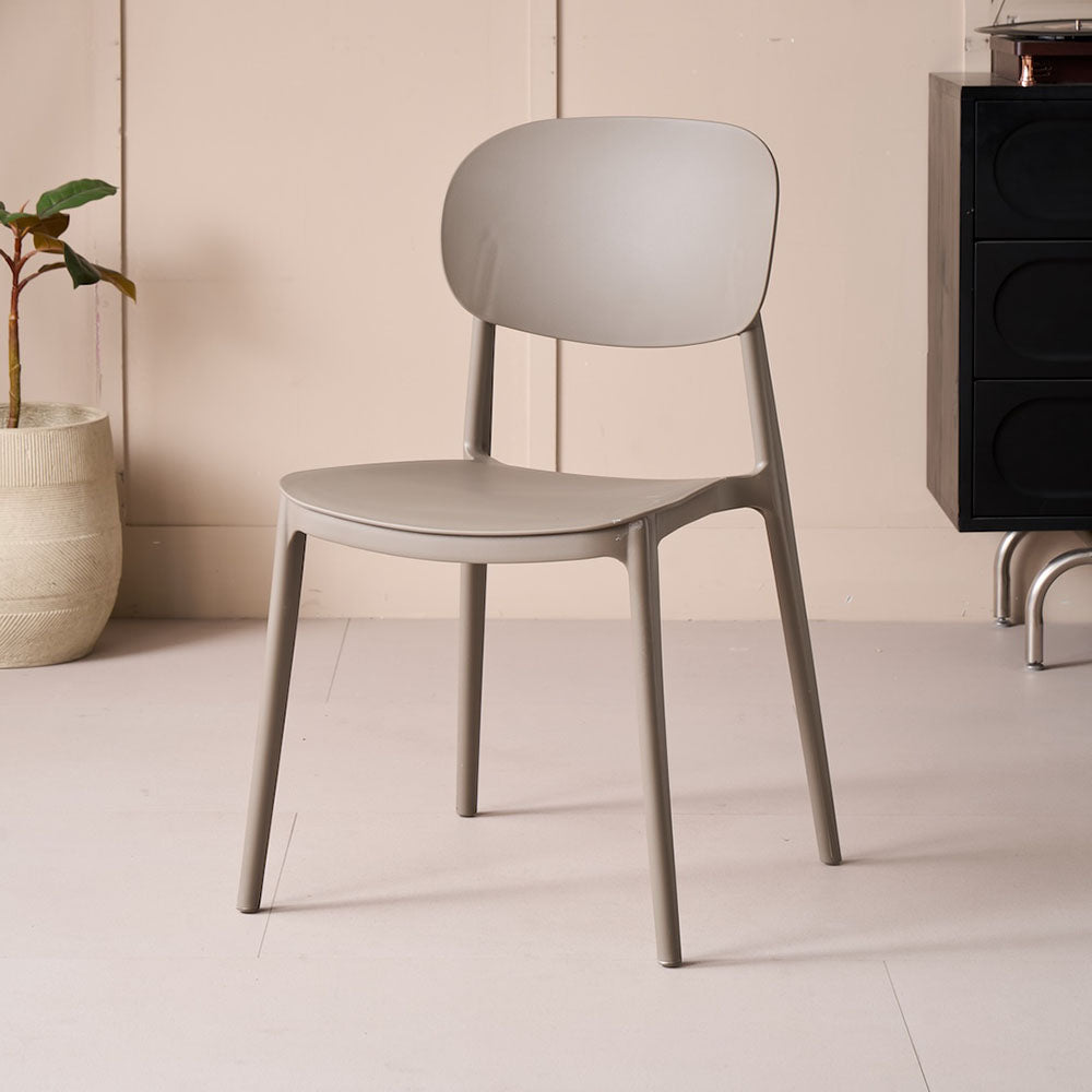 Silla Milan, Color Taupe, Con espaldar y diseño Moderno