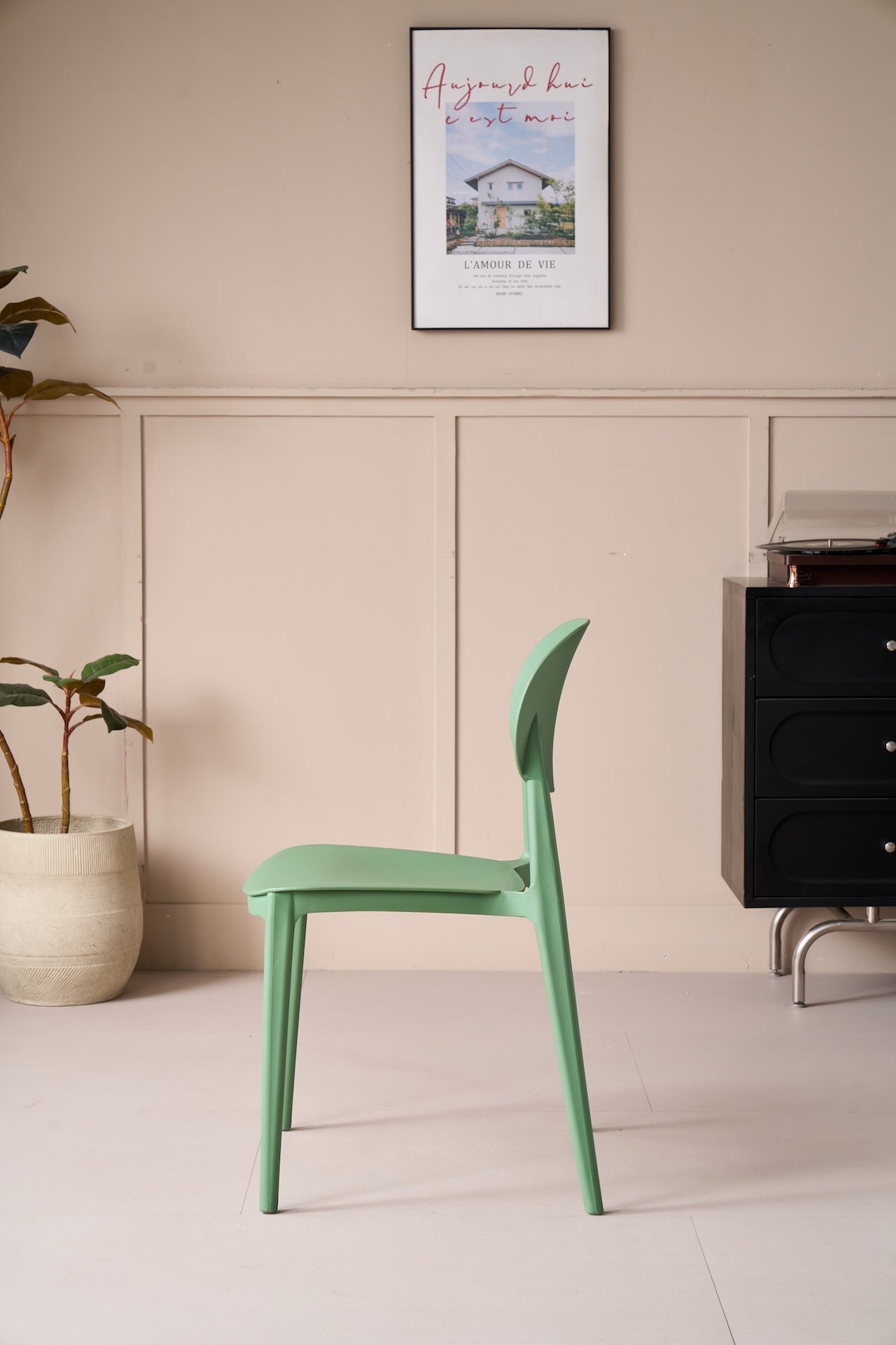 Silla Milan, Color Verde, Con espaldar y diseño Moderno X2