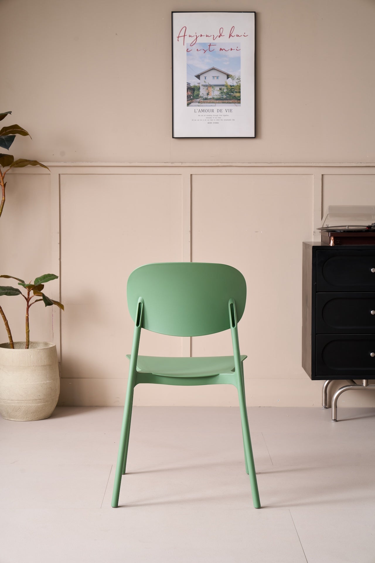 Silla Milan, Color Verde, Con espaldar y diseño Moderno X2