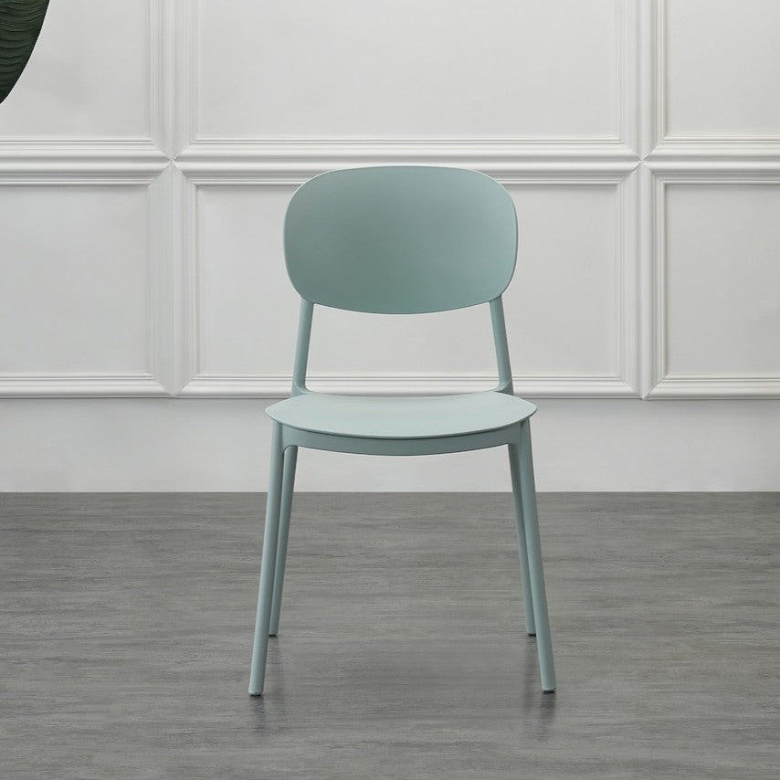Silla Milán, Color Azul Claro, con Espaldar y Diseño Moderno