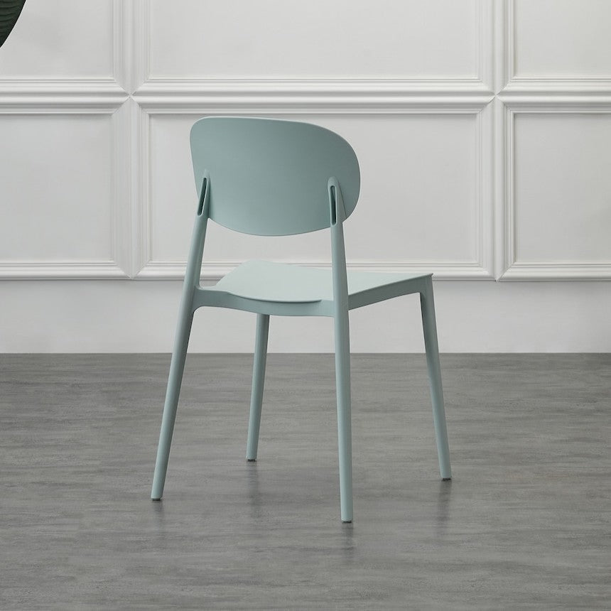 Set de 2 Sillas Milán, Color Azul Claro, con Espaldar y Diseño Moderno