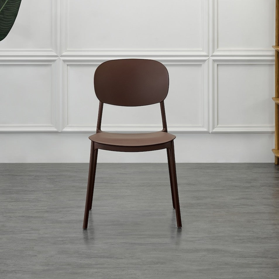Silla Milán, Color Café, con Espaldar y Diseño Moderno