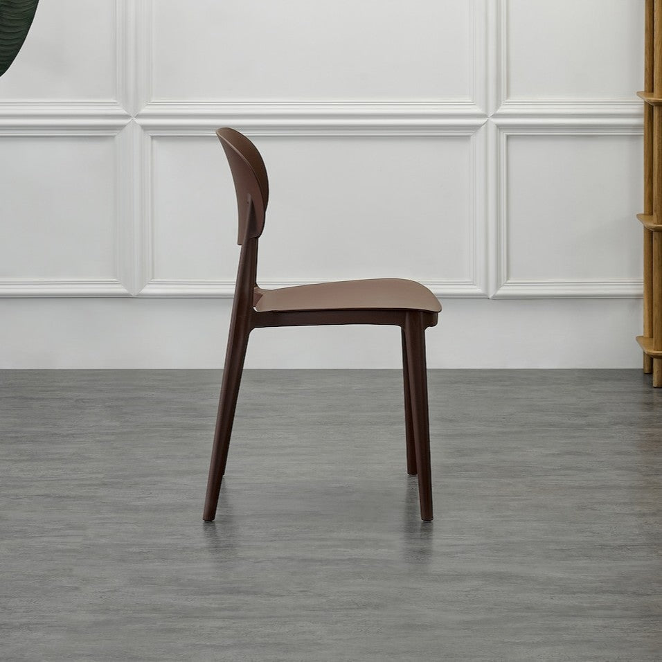 Set de 2 Sillas Milán, Color Café, con Espaldar y Diseño Moderno