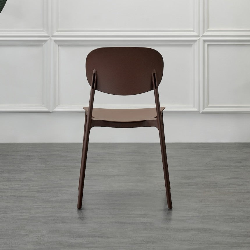 Set de 2 Sillas Milán, Color Café, con Espaldar y Diseño Moderno