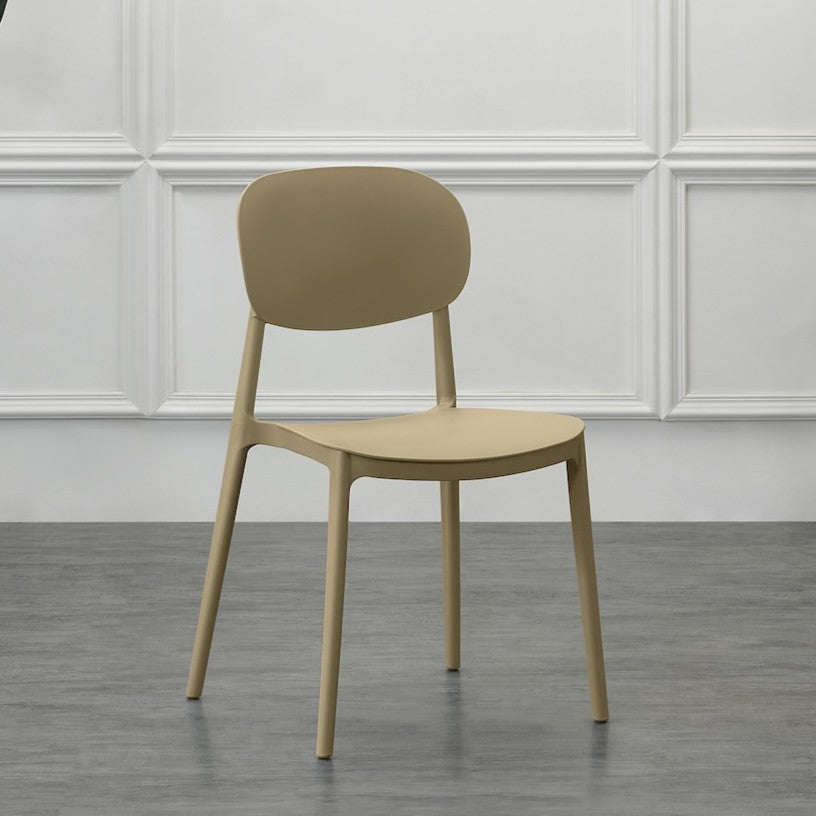 Silla Milán, Color Khaki, con Espaldar y Diseño Moderno