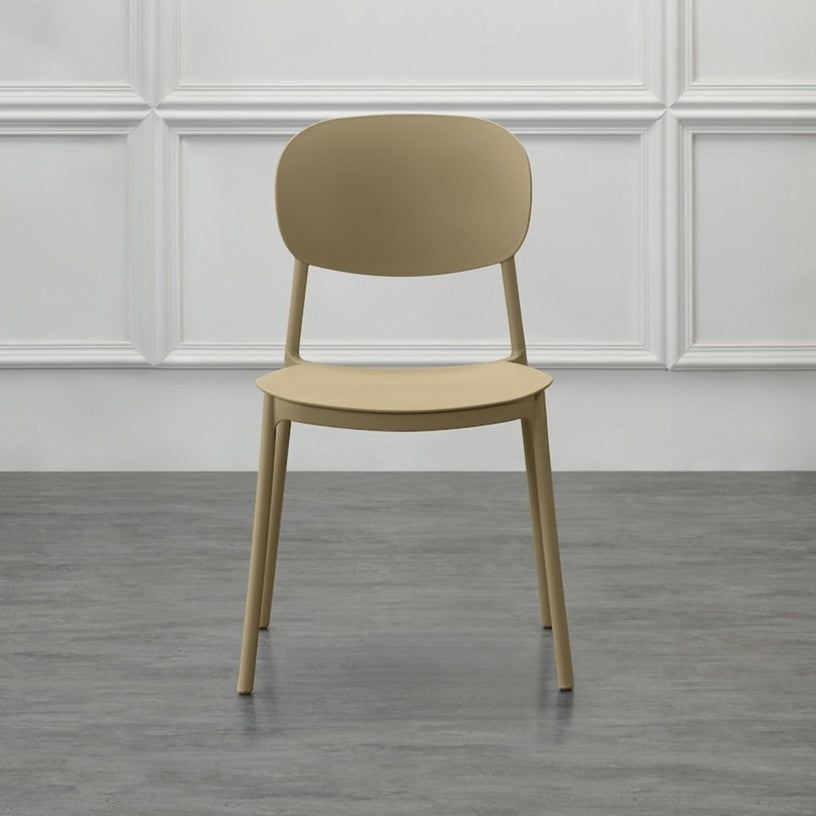 Silla Milán, Color Khaki, con Espaldar y Diseño Moderno