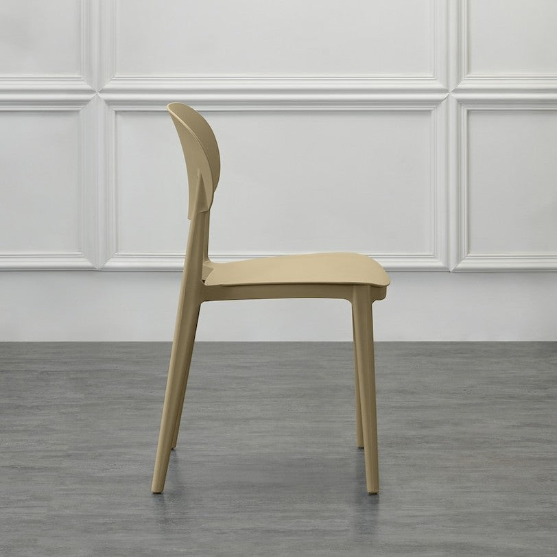 Silla Milán, Color Khaki, con Espaldar y Diseño Moderno