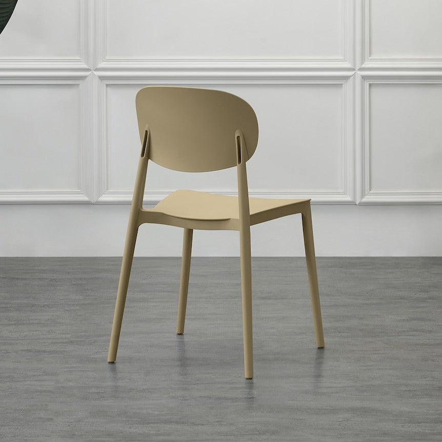 Silla Milán, Color Khaki, con Espaldar y Diseño Moderno