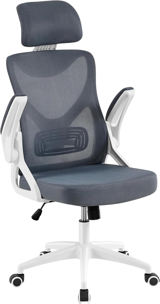 Yaheetech Silla de oficina ergonómica de malla, silla de escritorio con...