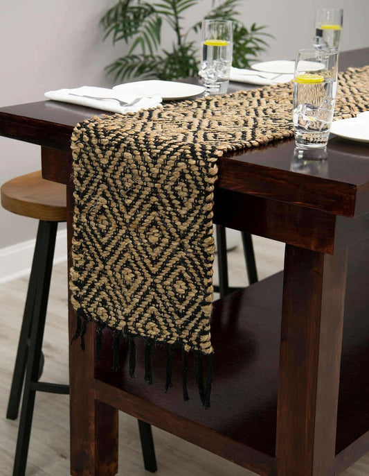 Alfombra trenzada de la colección de yute Assam (1' 2" x 8', camino de mesa,