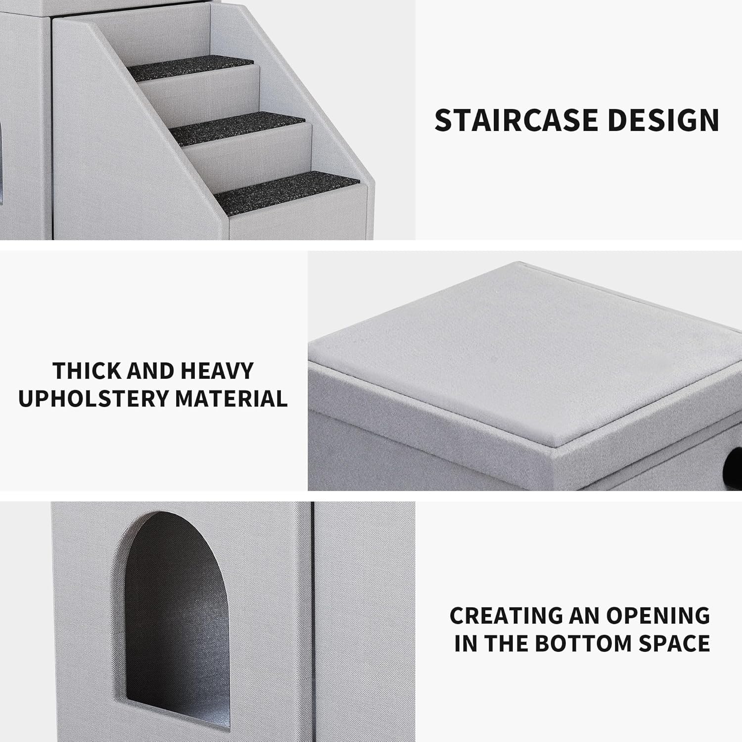 DWVO Escaleras plegables para perros pequeños, ventana de gato con escaleras,...