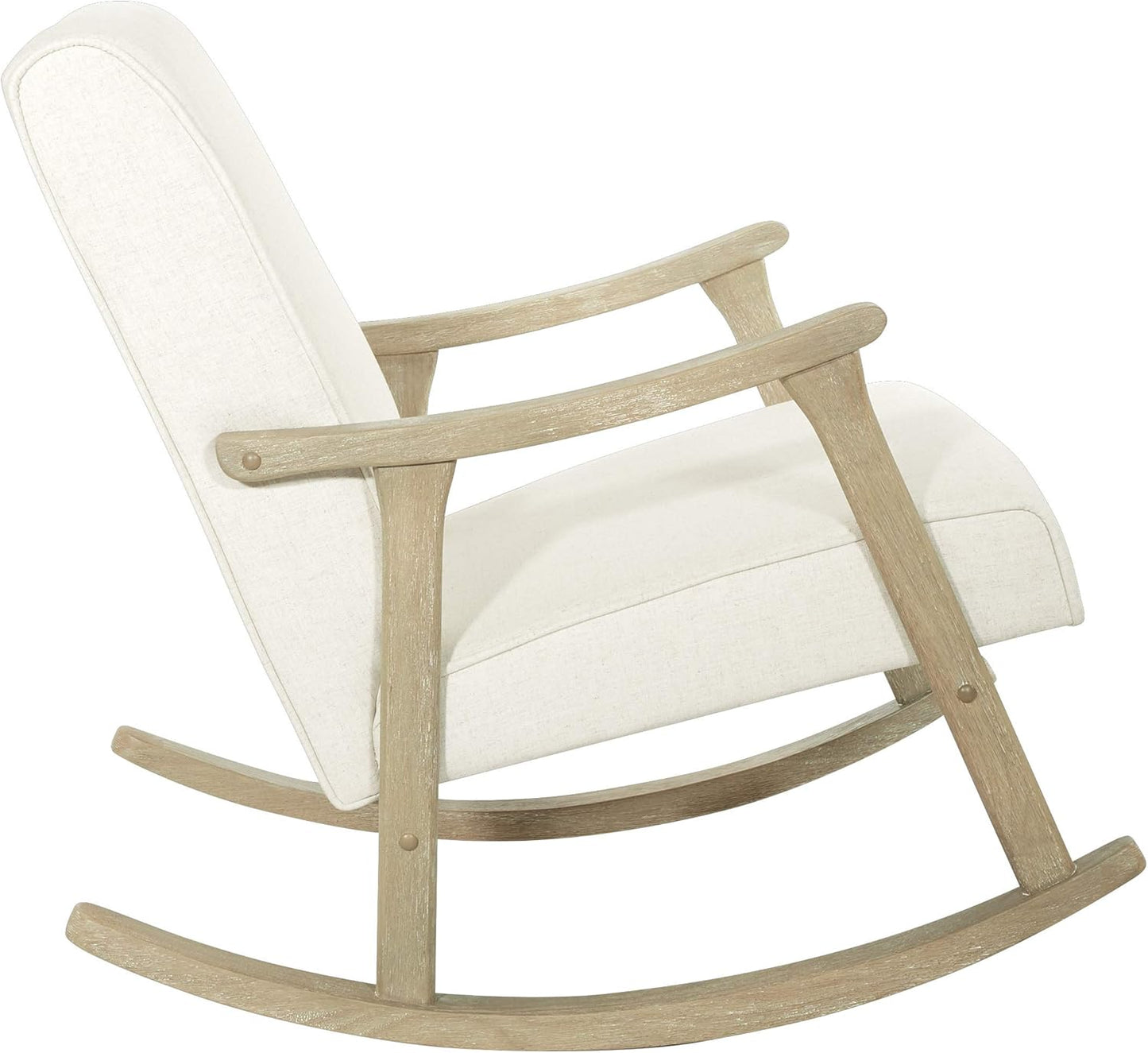 Gainsborough Rocker con asiento acolchado y marco de madera maciza, tela de