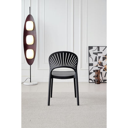 Silla Paraiso, Color Negro, Con espaldar y diseño Moderno X4