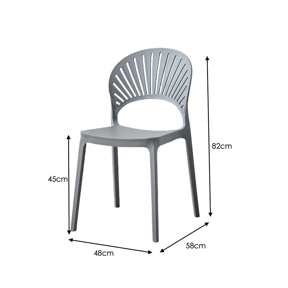 Silla Paraiso, Color Gris Oscuro, Con espaldar y Diseño moderno X2