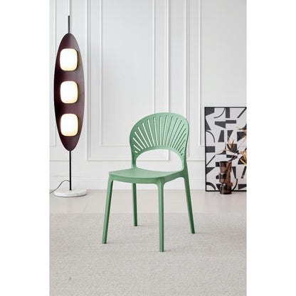 Silla Paraiso, Color Verde Oliva, Con espaldar y diseño Moderno