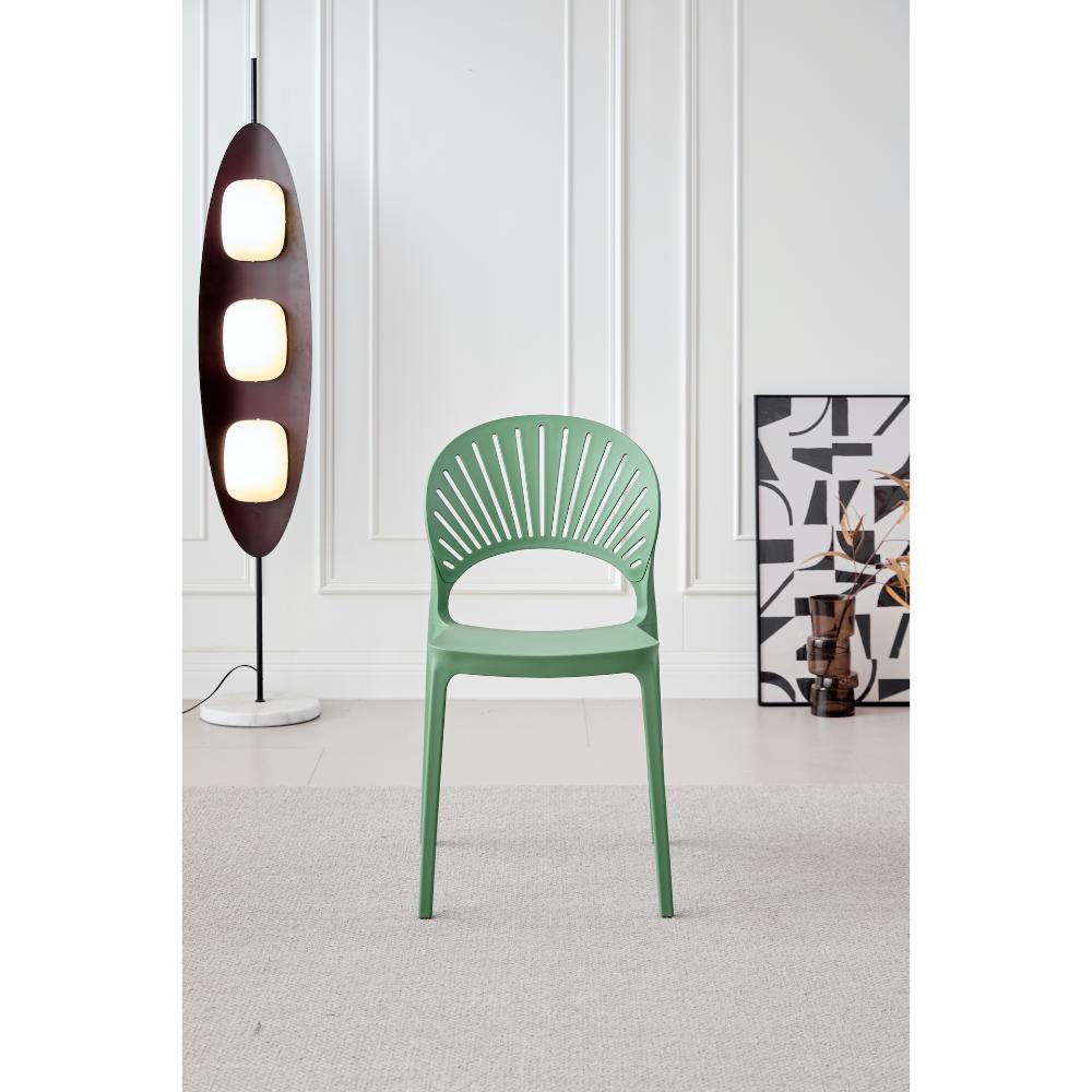 Silla Paraiso, Color Verde Oliva, Con espaldar y Diseño moderno X2