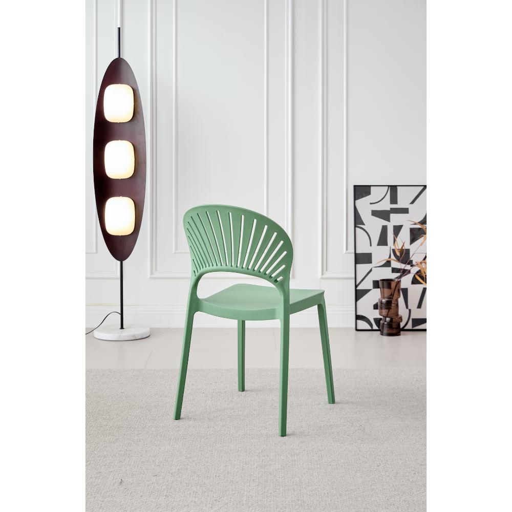 Silla Paraiso, Color Verde Oliva, Con espaldar y Diseño moderno X2
