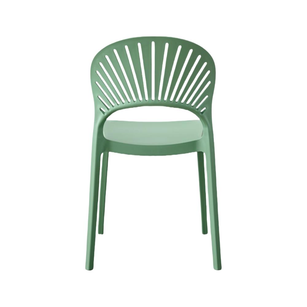 Silla Paraiso, Color Verde Oliva, Con espaldar y Diseño moderno X2