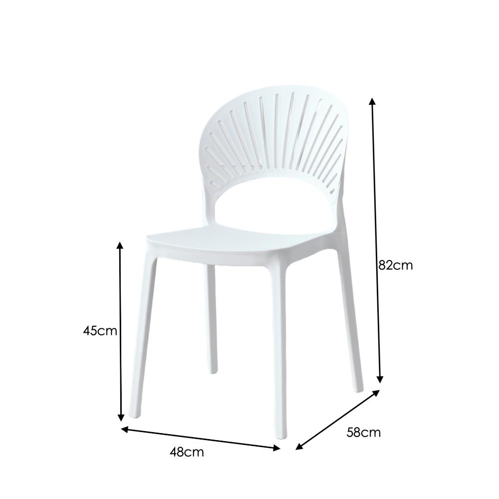 Silla Paraiso, Color Blanco, Con espaldar y Diseño moderno X2