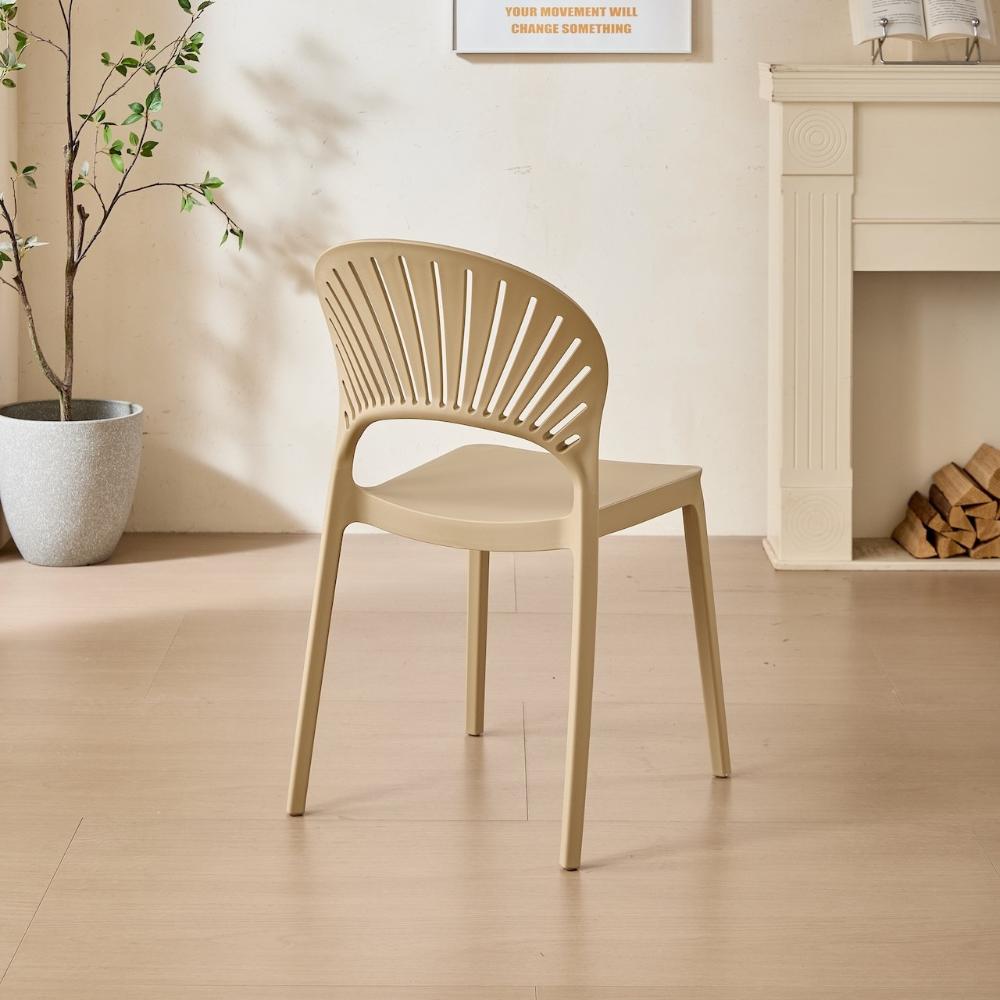 Silla Paraíso, Color Khaki, con Espaldar y Diseño Moderno