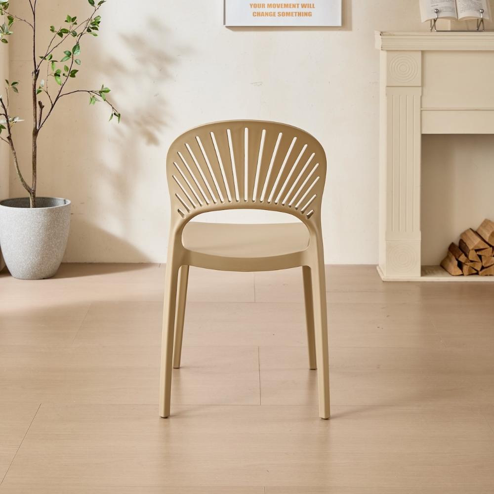 Silla Paraíso, Color Khaki, con Espaldar y Diseño Moderno
