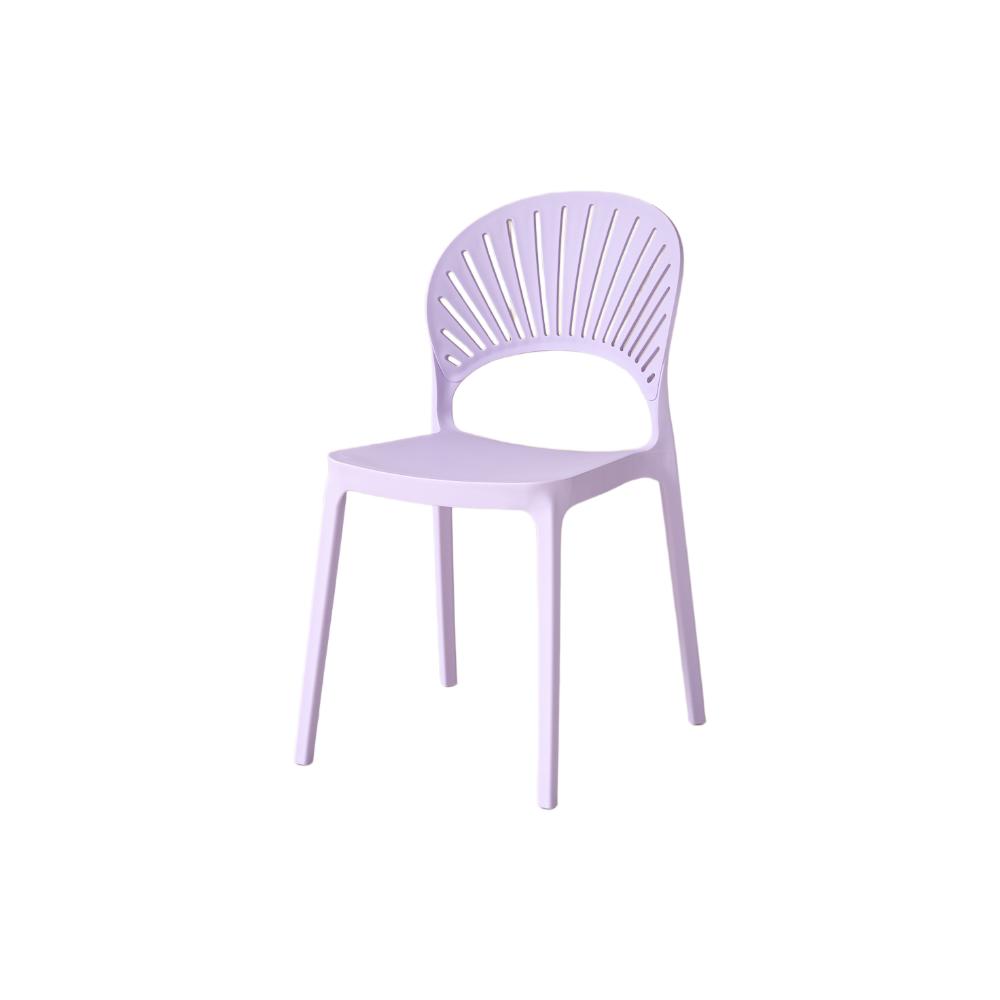 Silla Paraíso, Color Lila, con Espaldar y Diseño Moderno