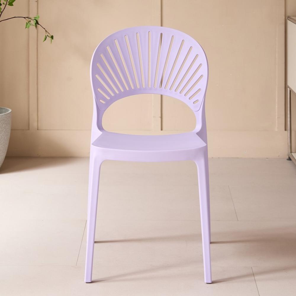 Silla Paraíso, Color Lila, con Espaldar y Diseño Moderno