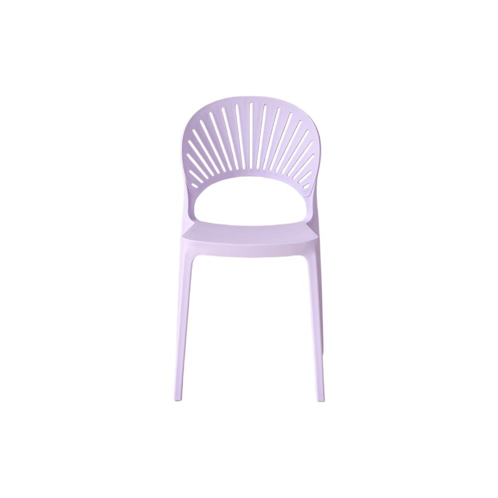 Silla Paraíso, Color Lila, con Espaldar y Diseño Moderno