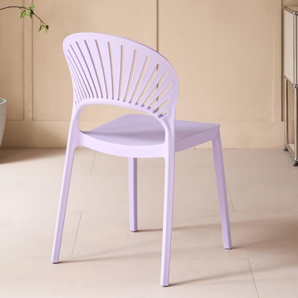 Silla Paraíso, Color Lila, con Espaldar y Diseño Moderno