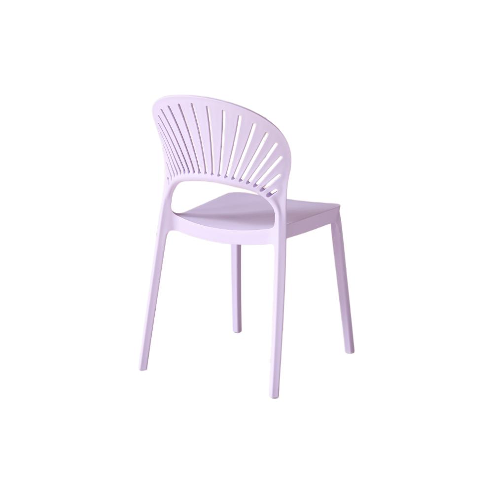 Set de 4 Sillas Paraíso, Color Lila, con Espaldar y Diseño Moderno