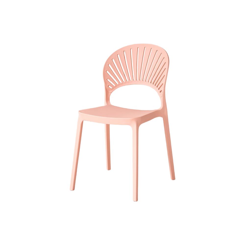 Set de 2 Sillas Paraíso, Color Mandarina, con Espaldar y Diseño Moderno