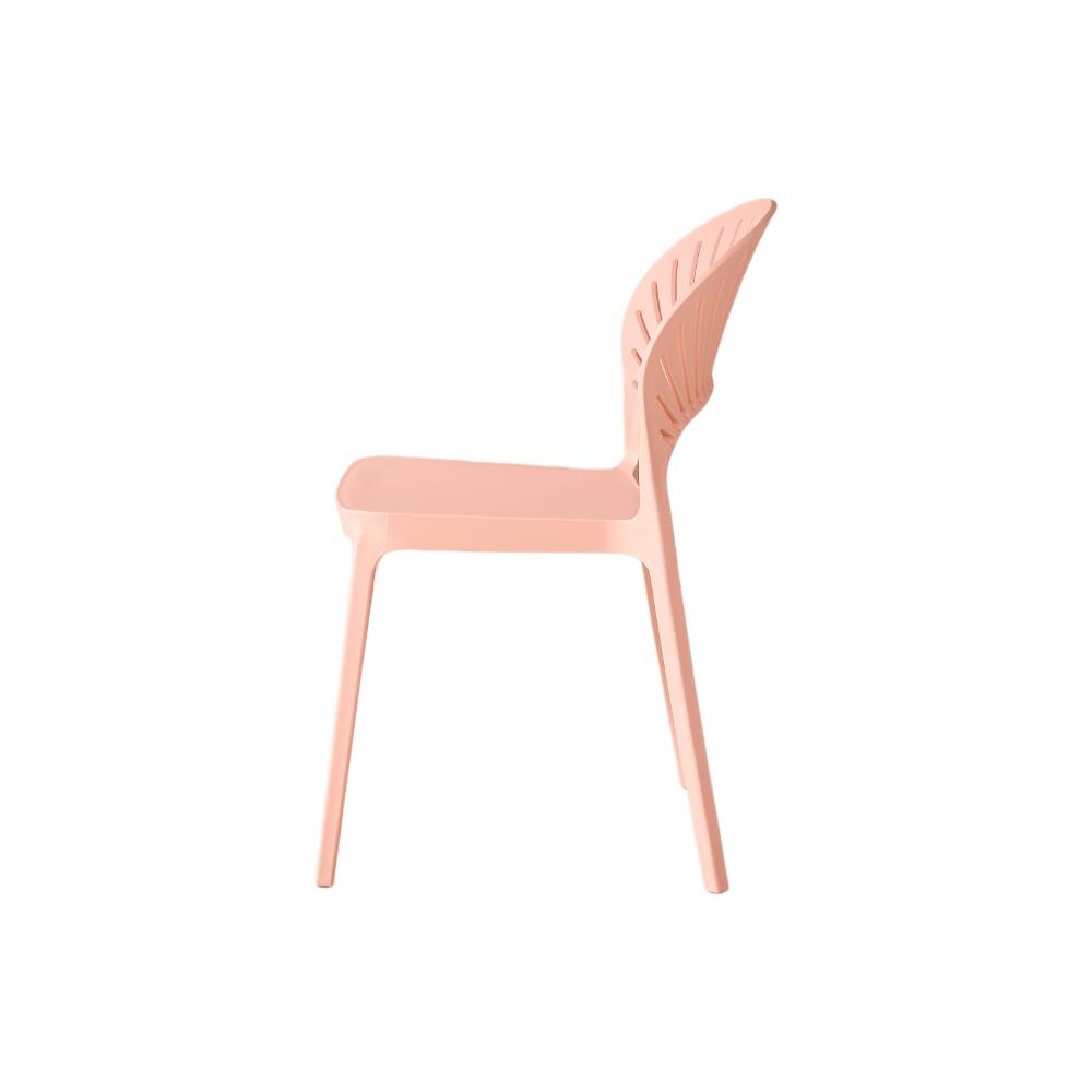 Set de 2 Sillas Paraíso, Color Mandarina, con Espaldar y Diseño Moderno
