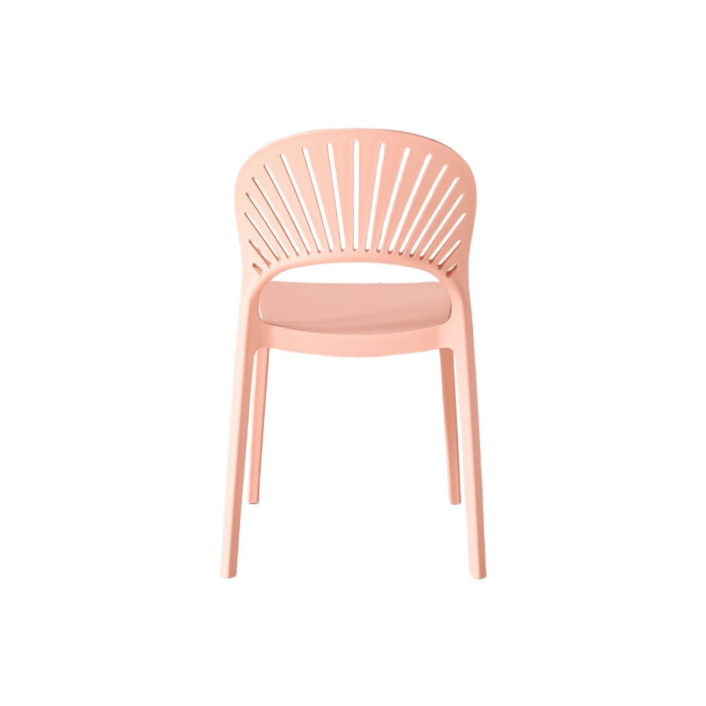 Set de 2 Sillas Paraíso, Color Mandarina, con Espaldar y Diseño Moderno