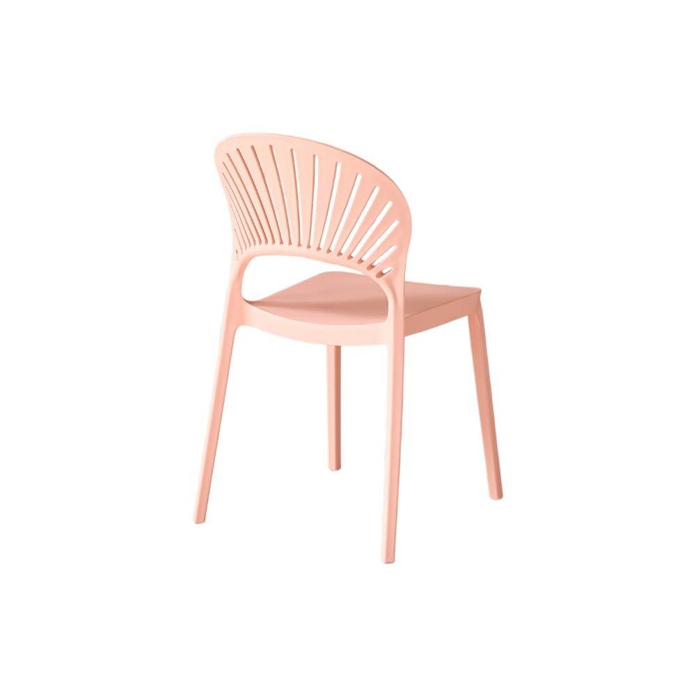 Set de 2 Sillas Paraíso, Color Mandarina, con Espaldar y Diseño Moderno