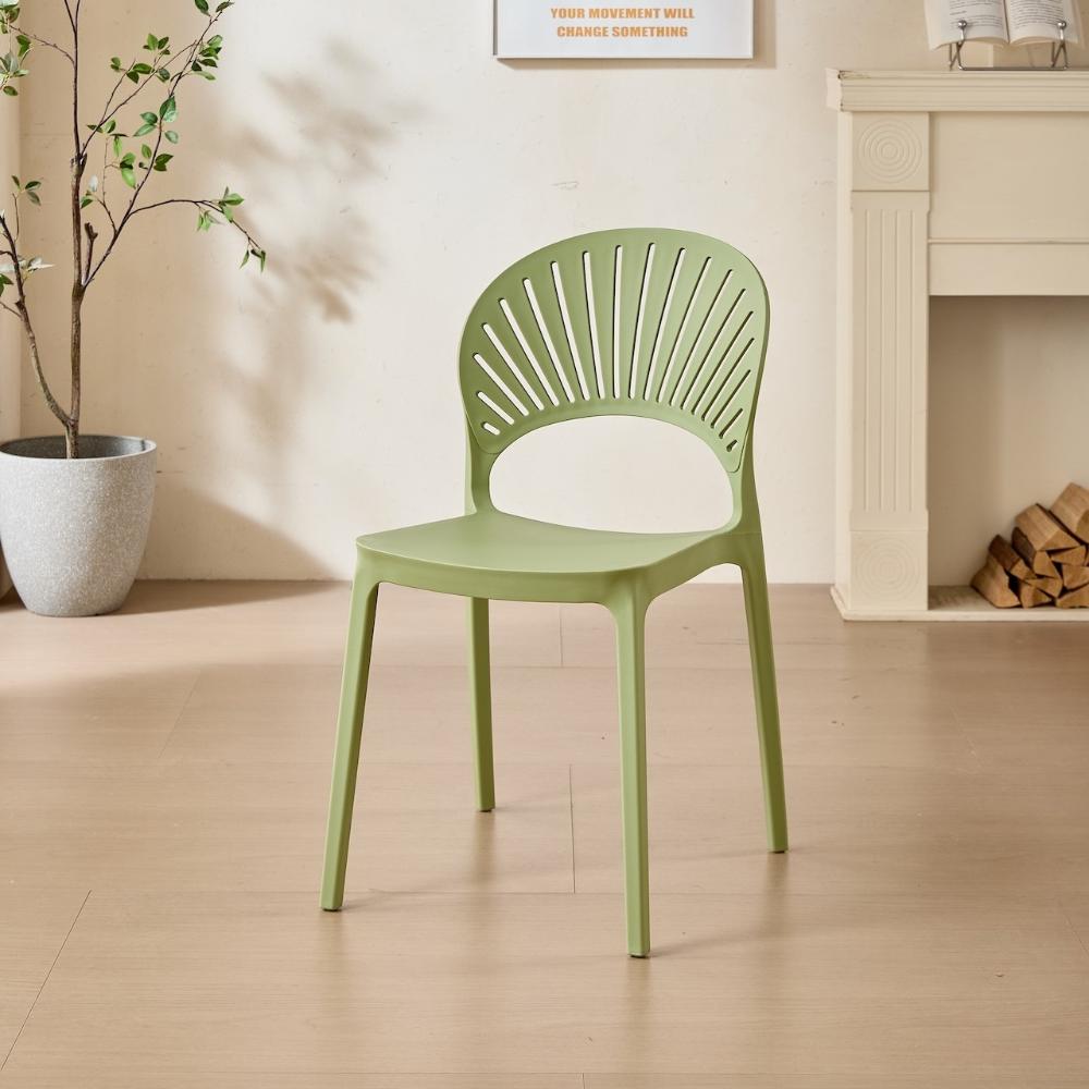 Silla Paraíso, Color Verde, con Espaldar y Diseño Moderno