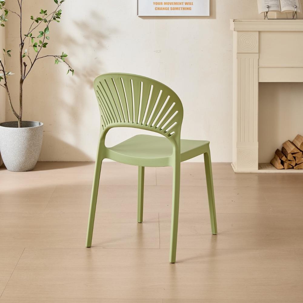 Silla Paraíso, Color Verde, con Espaldar y Diseño Moderno