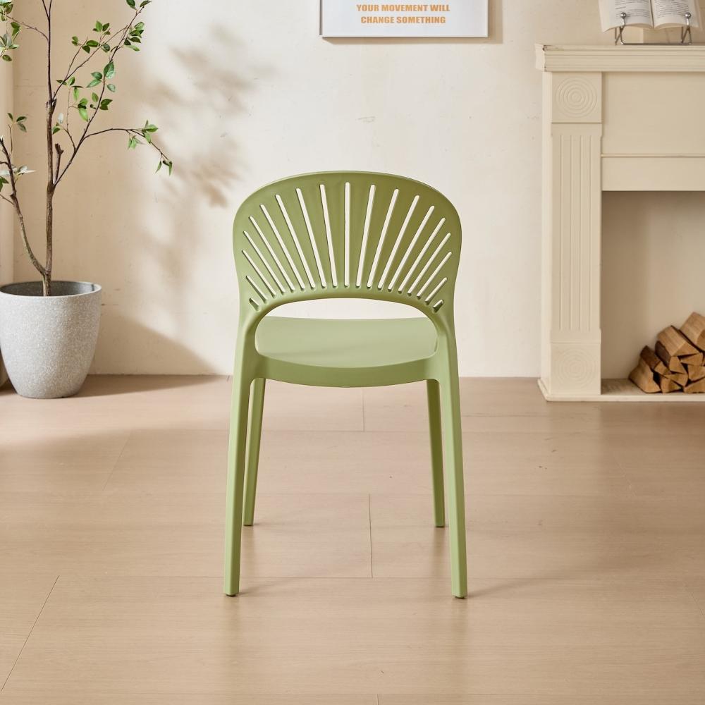 Silla Paraíso, Color Verde, con Espaldar y Diseño Moderno