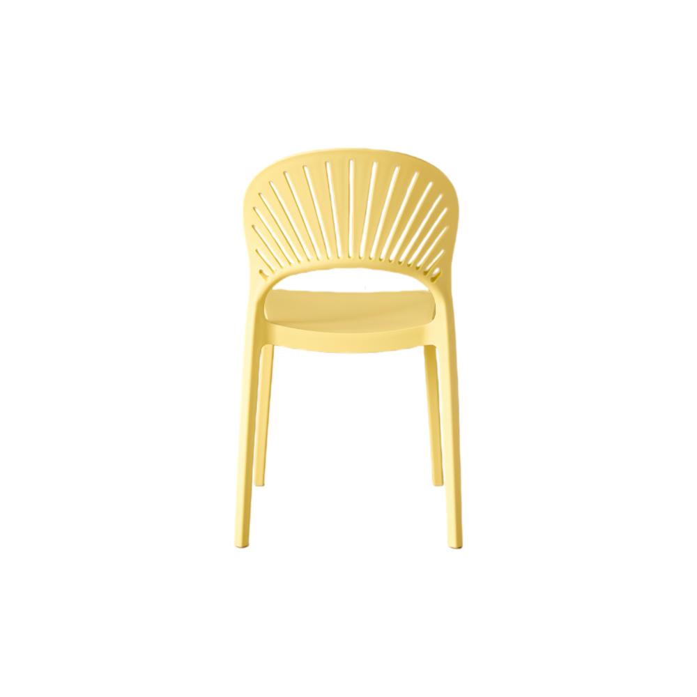 Silla Paraíso, Color Amarillo, con Espaldar y Diseño Moderno