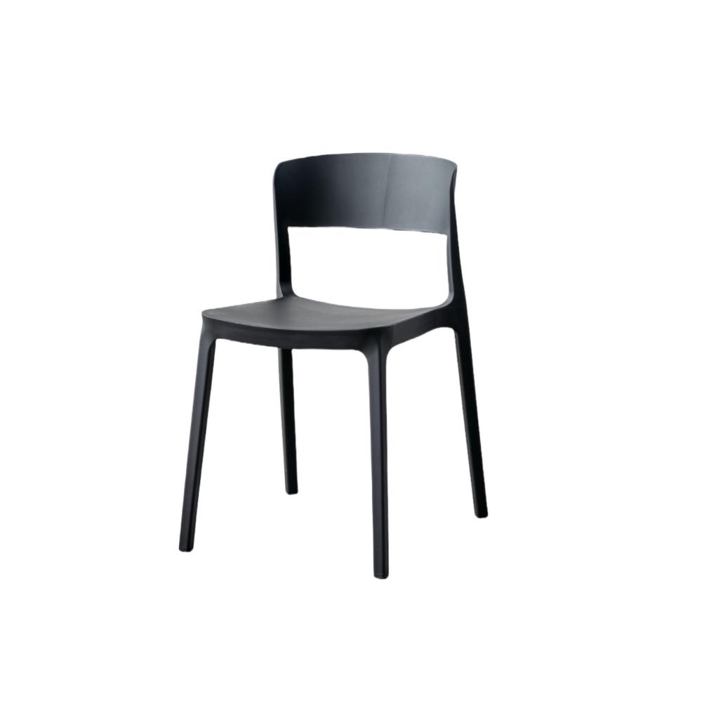 Silla Monaco , Color Negro, Con espaldar y diseño Moderno X4